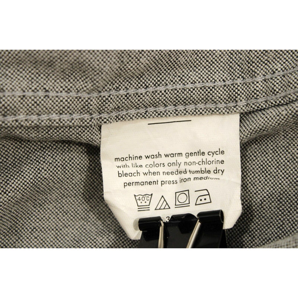 Chaps Oxford Shirt Button Down Men 18 - 18.5 34/35 Classic Fit Gray Preppy - Picture 11 of 11